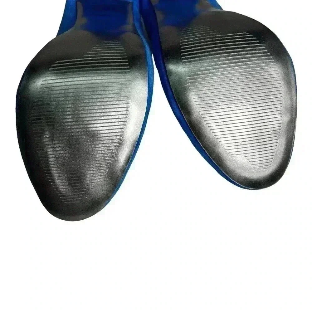 Steve Madden Trinitie Blue Suede Hidden Platform Stiletto Heel Sz 7.5 EUC